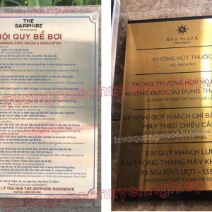 BIỂN NỘI QUY INOX