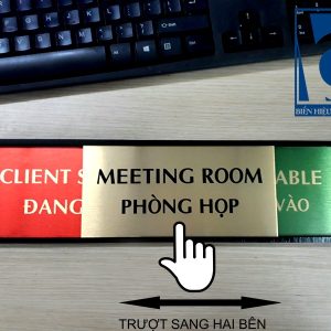 Biển trượt ngang hình chữ nhật 35*09 cm bản gold đặc biệt